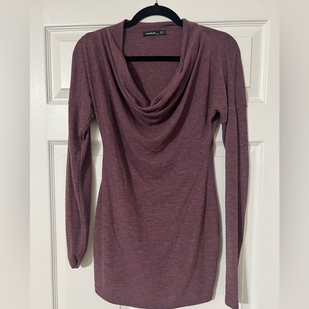 Small Purple Sweater Cowlneck